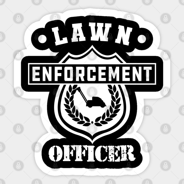 Lawnmower - Lawn enforcement Officer Sticker by KC Happy Shop